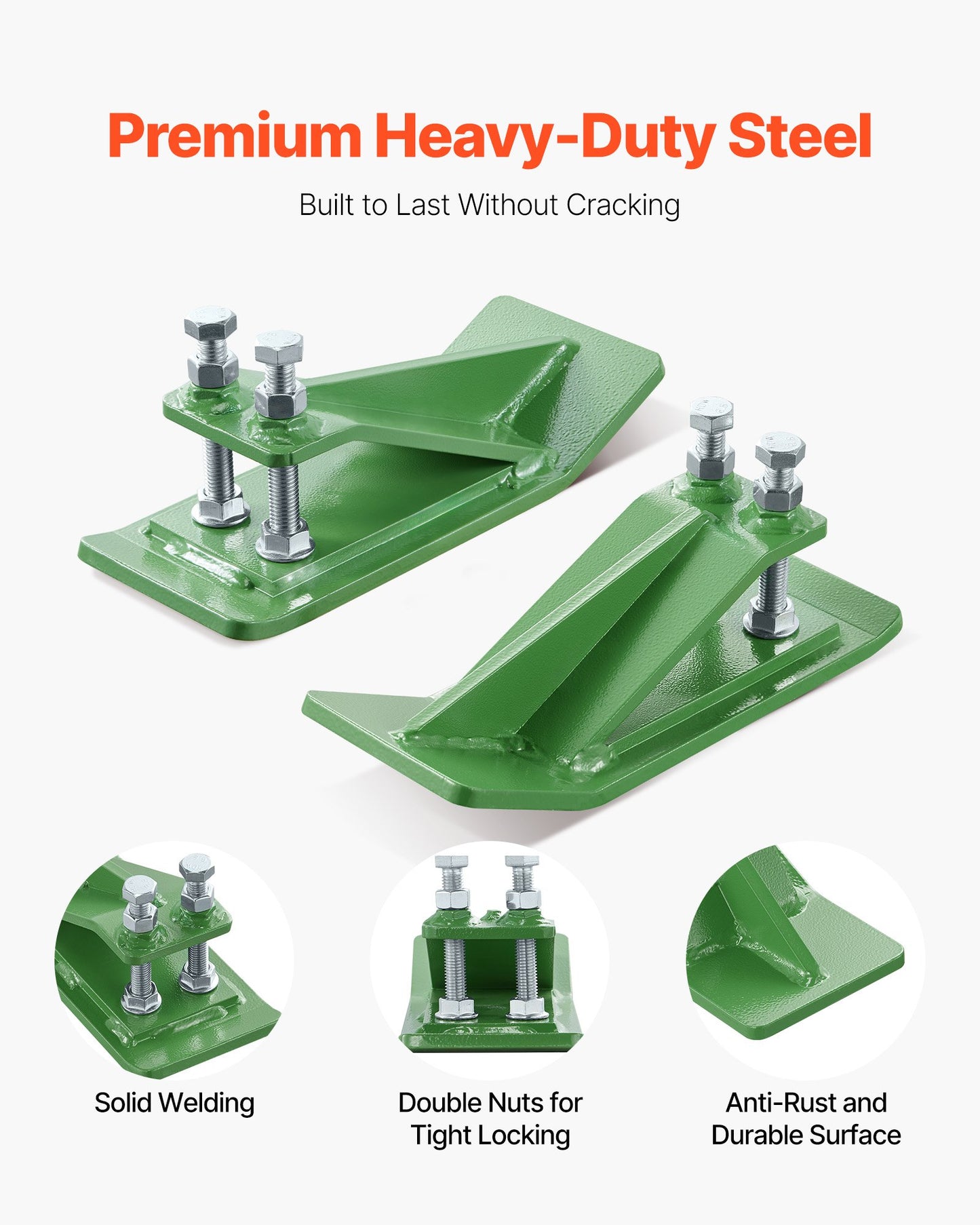 Heavy Duty Tractor Bucket Edge Protectors 2PCS - Green Garden Tool