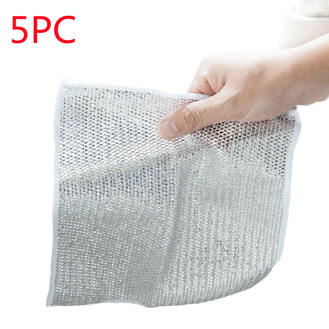 Steel Wire Dishcloth Mesh Cleaning Cloth - Multi-Layer Nylon Kitchen Sponge