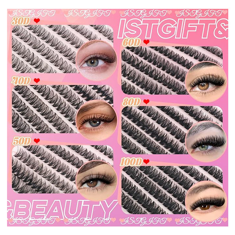 DIY Cluster Eyelash Extension Kit - 4-Piece Professional Lash Set