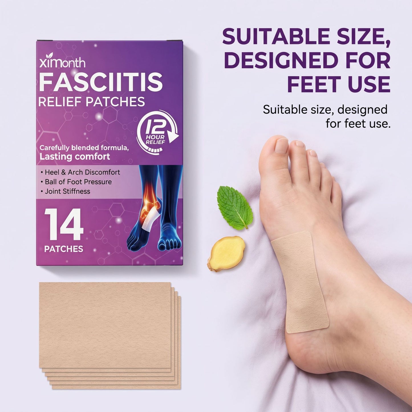 Foot Soothing Patch 14pcs - Natural Relief for Foot Discomfort