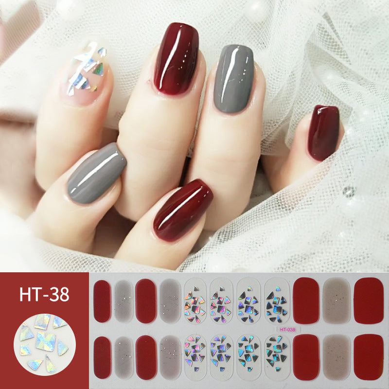 Gold Star Moon Laser Nail Stickers