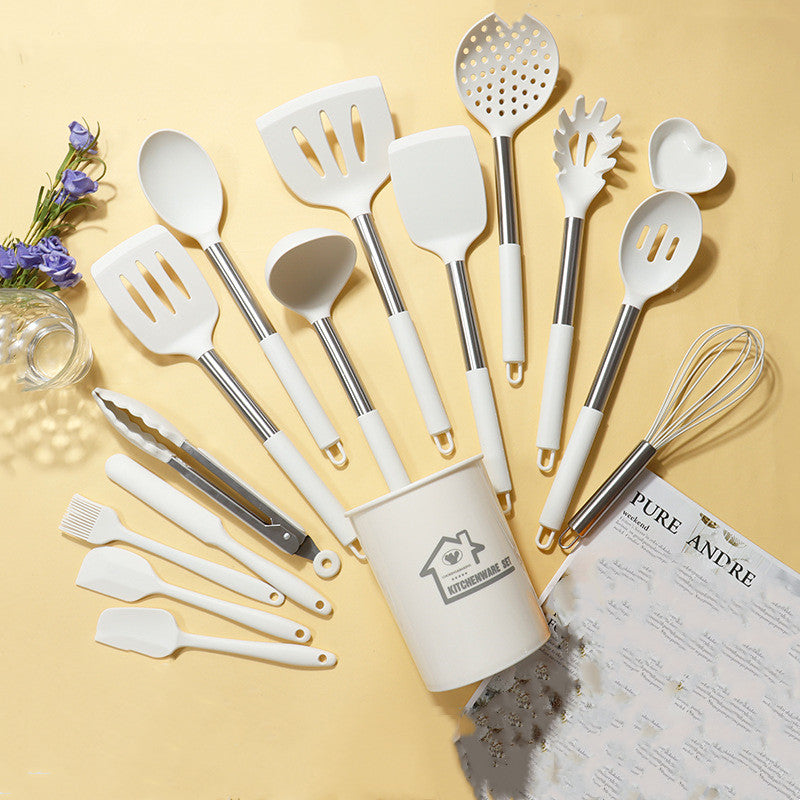 Non-Stick Silicone Pot & Kitchen Utensil Set - High-Temperature Resistant