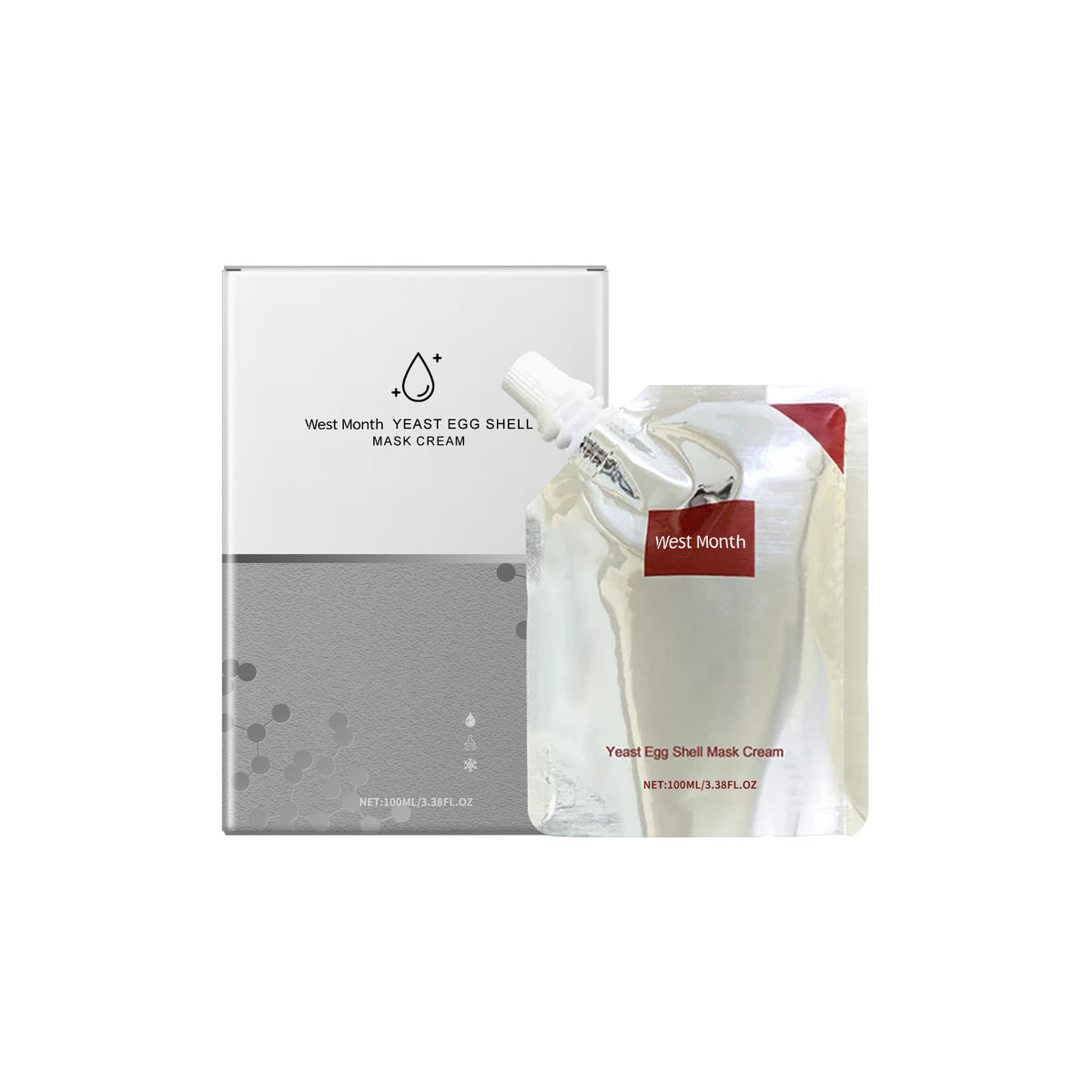 Yeast Egg Shell Facial Mask Cream for Skin Rejuvenation - 100ml