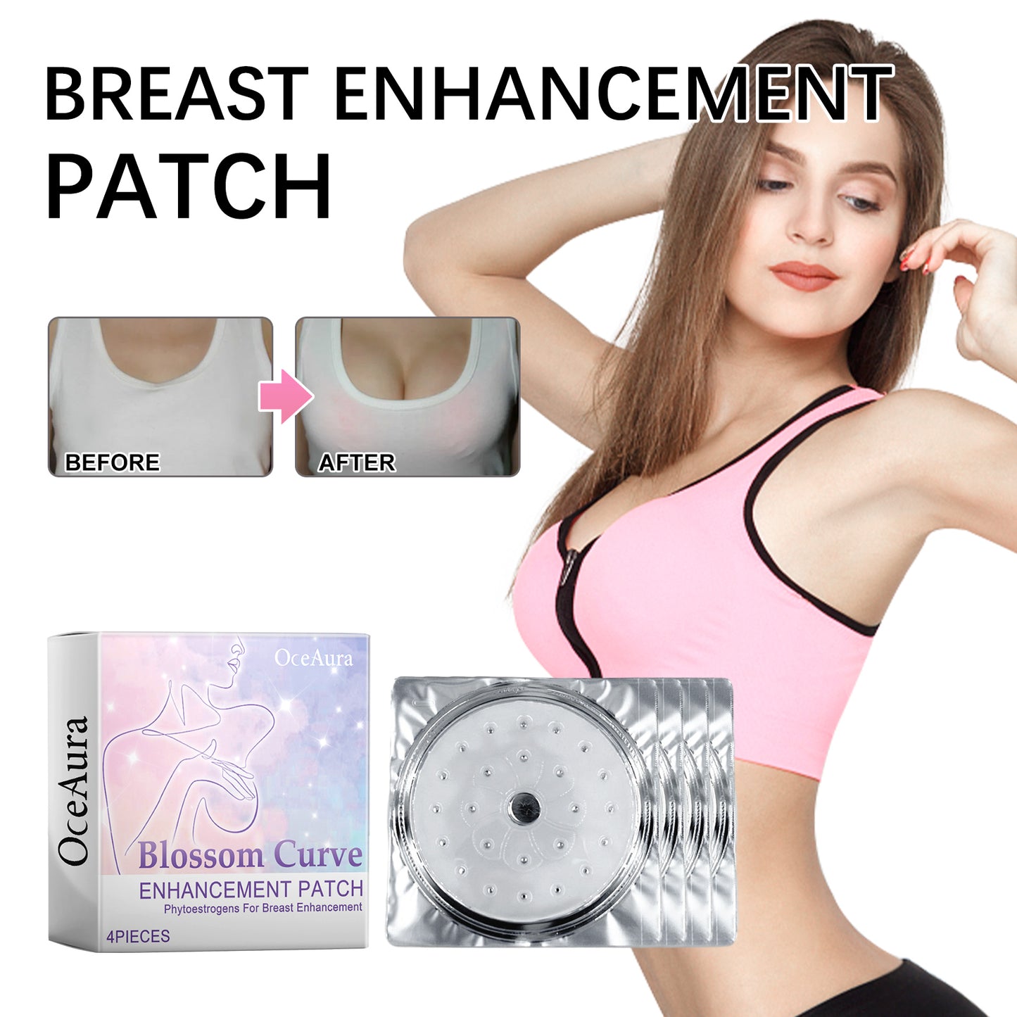 Firming Breast Enhancement Patches - Moisturizing & Anti-Sagging Lift Treatment
