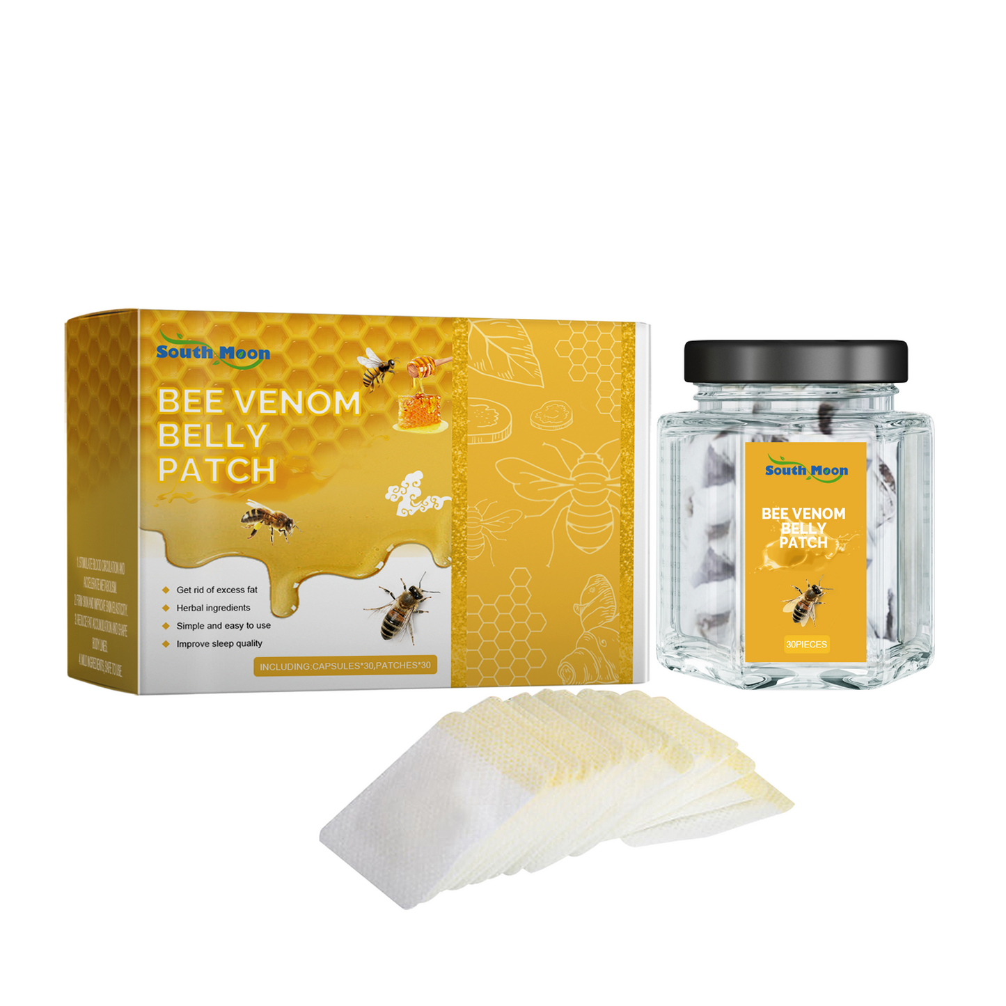 Bee Venom Body Sculpting Navel Patch for Skin Firming and Toning