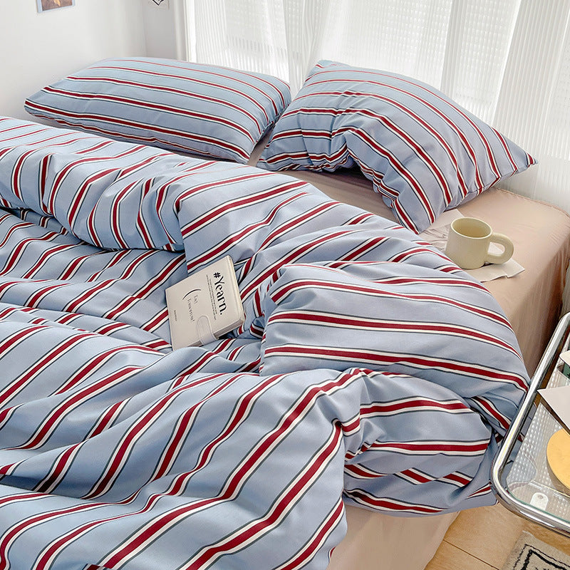 Minimalist Korean Duvet Cover Set - 3 or 4 Piece Modern Bedding