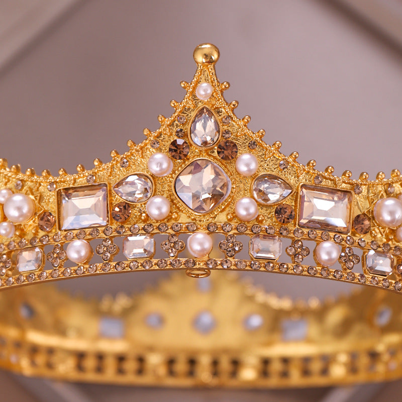 Rhinestone Pearl Crown Headband