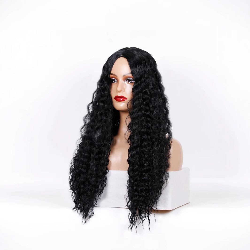 Medium Long Curly Synthetic Wigs for Hair Styling & Costume Use