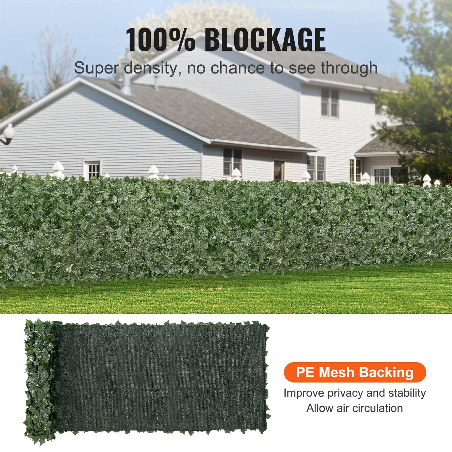 Artificial Ivy Privacy Fence Screen 39x158in for Garden & Outdoor Spaces