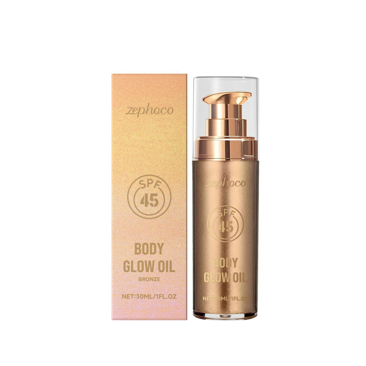 Copper Colored Coconut Protective Glitter Body Oil