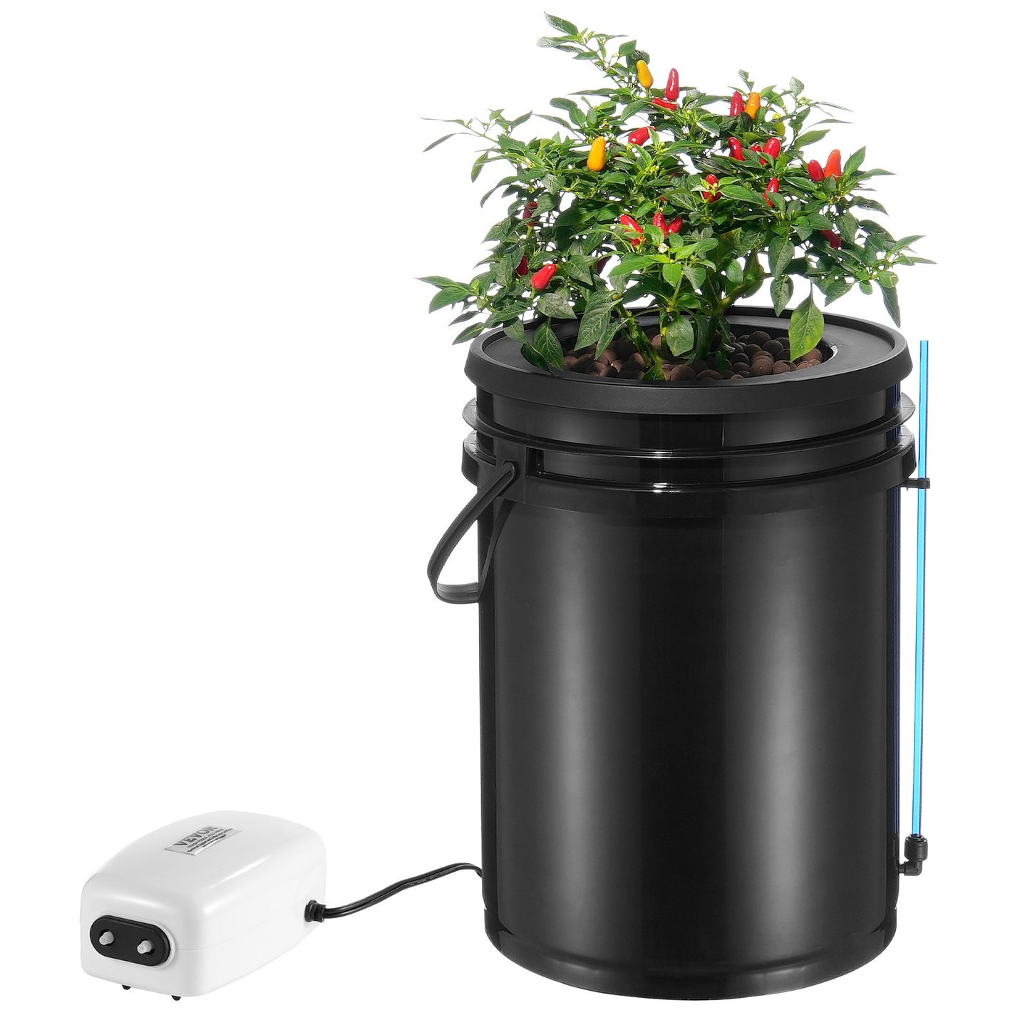 5Gal Deep Water Culture Hydroponic Grow System with Top Drip and Air Pump