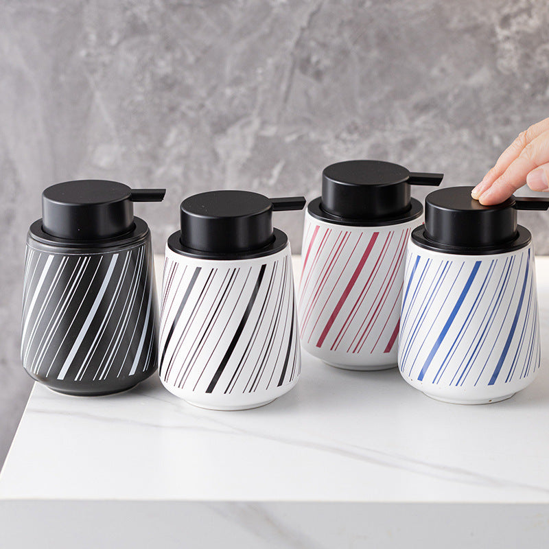 Colorful Ceramic Sparkling Mousse Bottle - Bathroom Storage Container