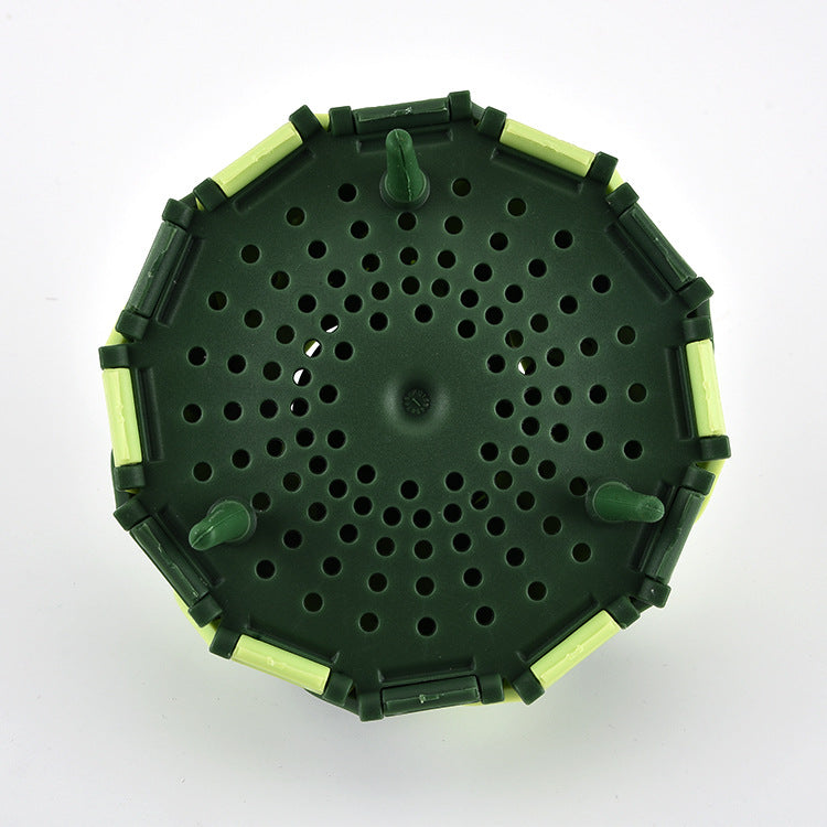 Foldable Plastic Fruit Basket with Handle for Kitchen Storage