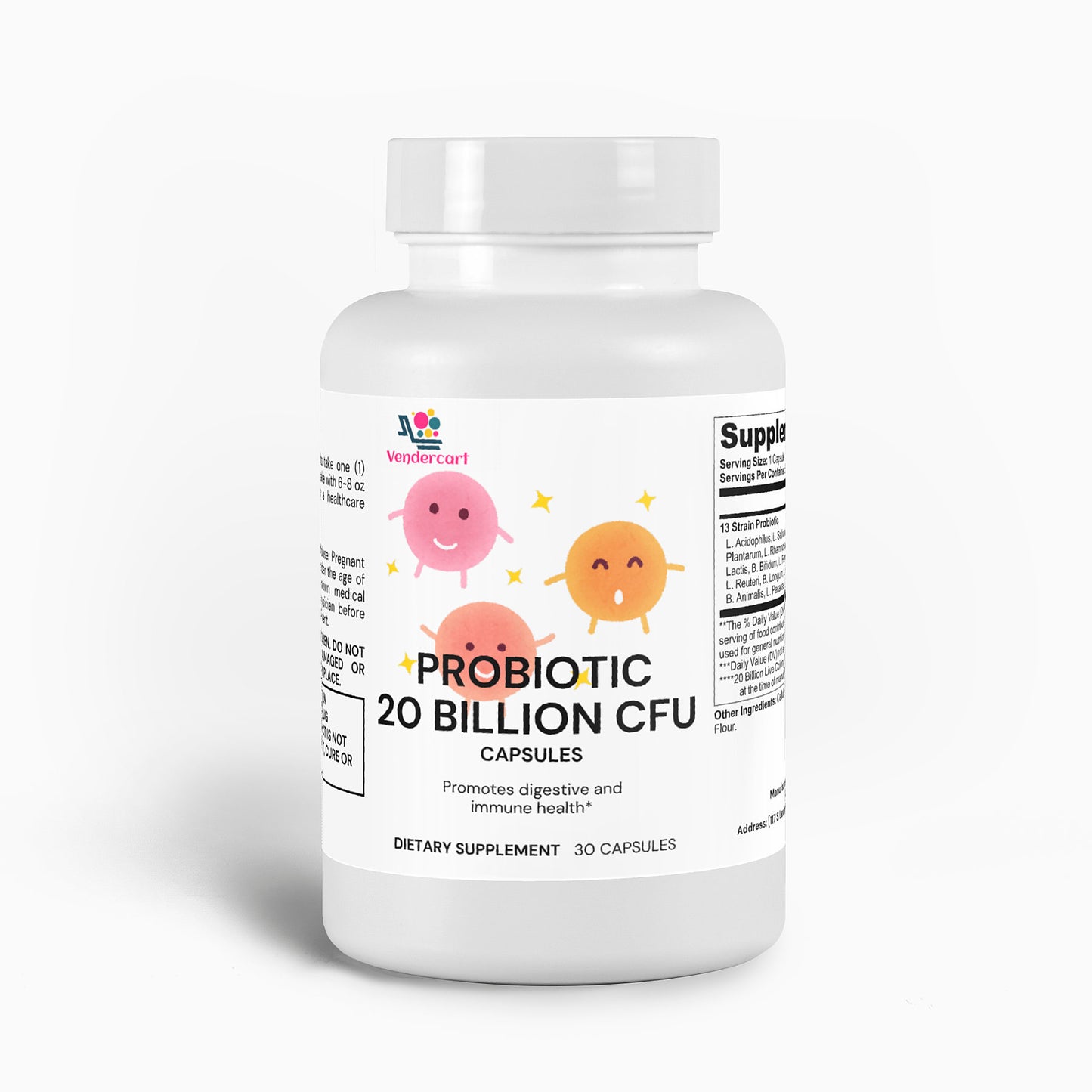 Probiotic Dietary Supplement - 20 Billion CFU Digestive & Immune Support