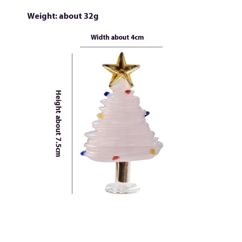 Christmas Winding Wire Glass Craft Decoration with Light - Handmade Festive Ornament