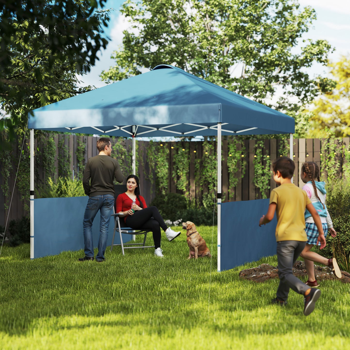 10x10 Pop-Up Canopy Tent with UV50+ Protection & Sidewalls