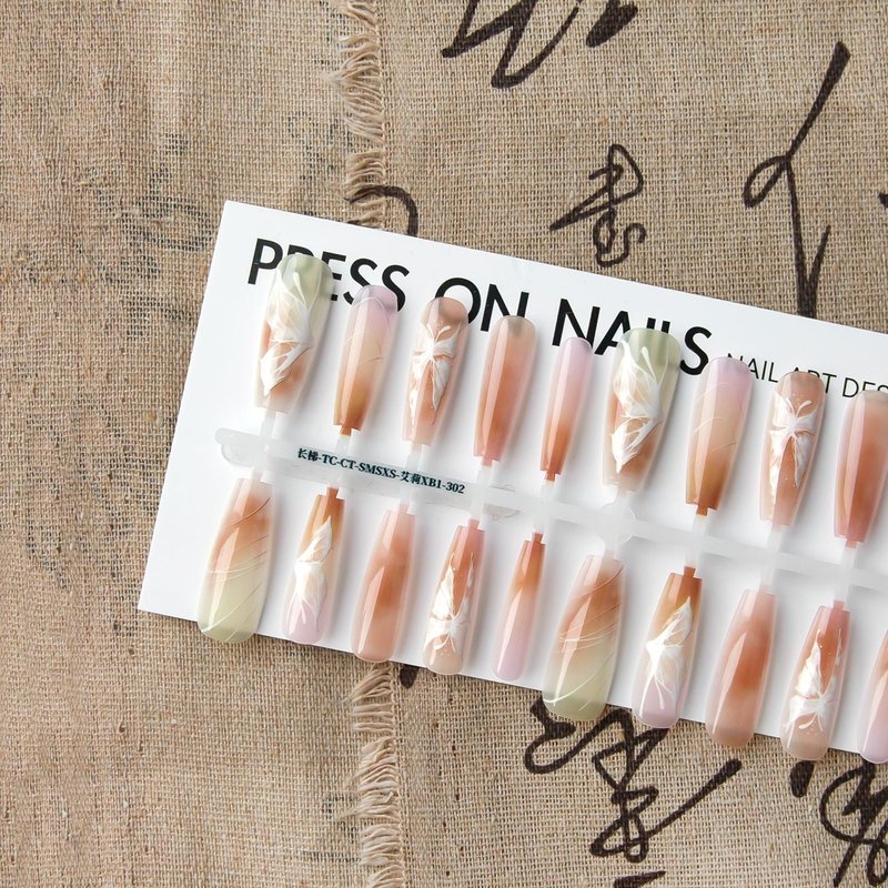 Chinese Style Butterfly Nail Art Stickers with Crystal Seal Layer