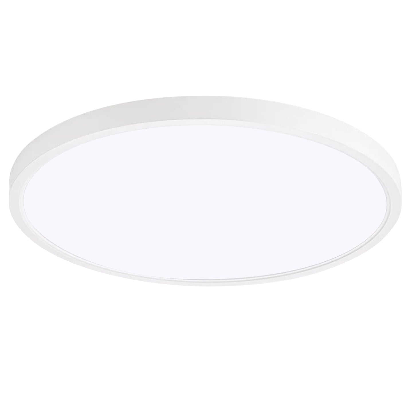 11.8 Inch White Ultra-Thin Ceiling Light - 6500K LED Flush Mount Fixture for Bedroom & Bathroom
