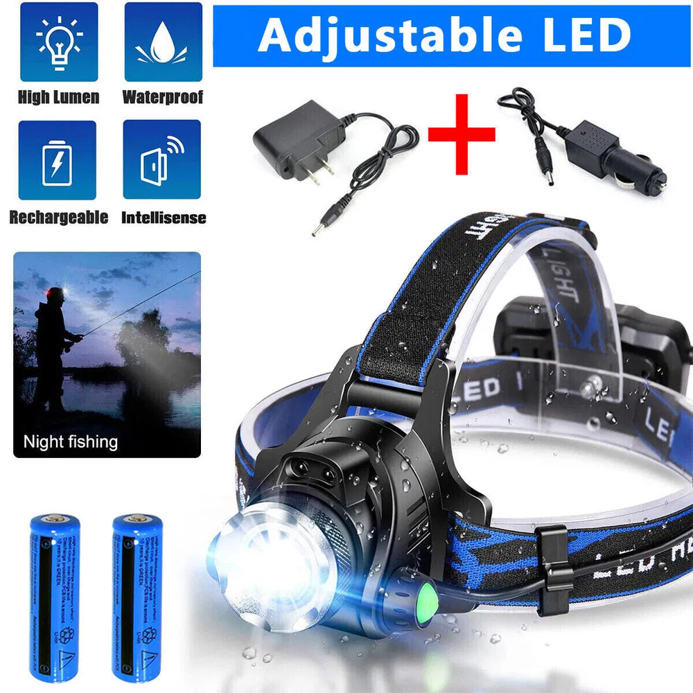 Rechargeable LED Headlamp - Lightweight & Portable Work Light