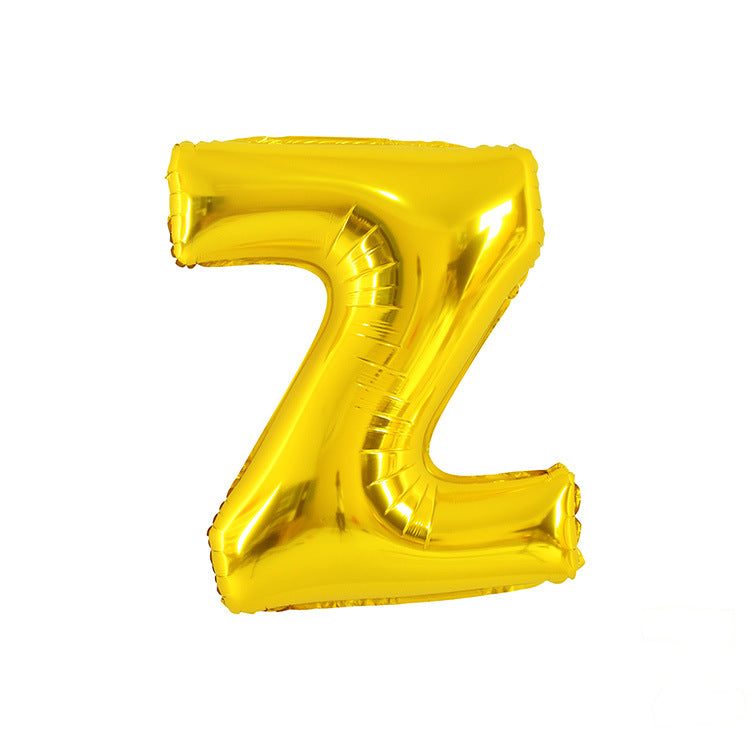 Gold Letter Balloon Set for Birthday Wedding Celebration - Aluminum Foil Party Decor