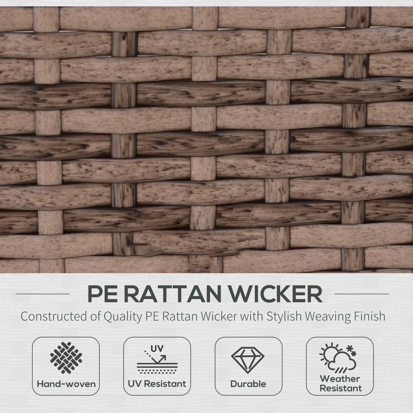 7-Piece Gray Rattan Outdoor Sectional Sofa Set with Cushions