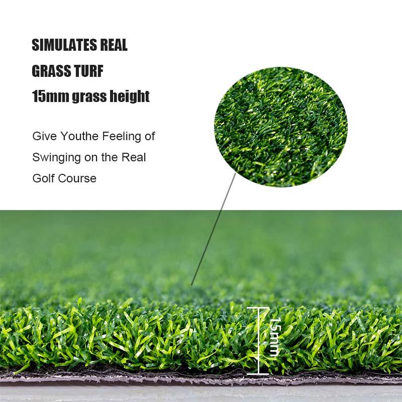 Golf Hitting Mat - 3.8'x5' Artificial Turf for Indoor/Outdoor Practice