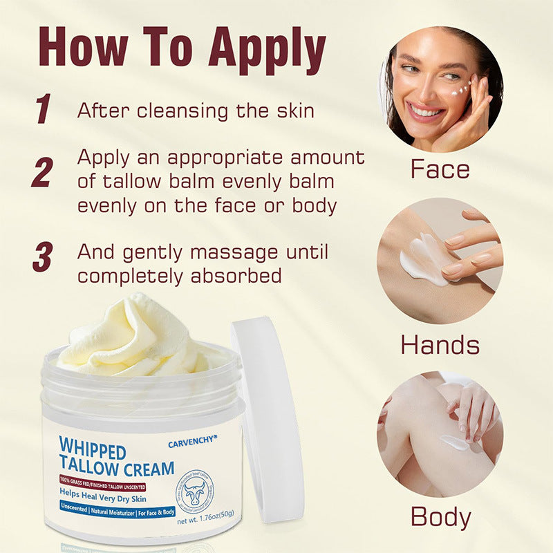 Cow Fat Cream Facial Moisturizer - 50g Hydrating Skin Care for All Skin Types