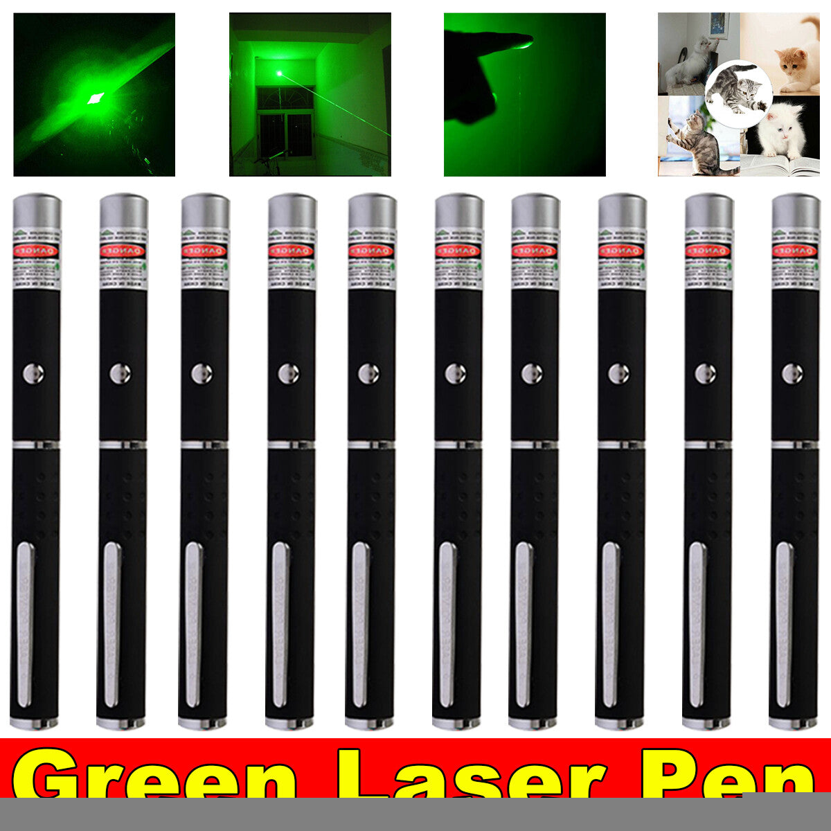 Green Laser Pointer Pen Light - High Power 532nm Laser Torch for Presentation & Outdoor Use