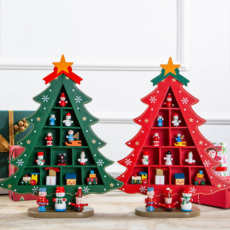 Mini 3D Wooden Christmas Tree Decorations - DIY Holiday Home Decor
