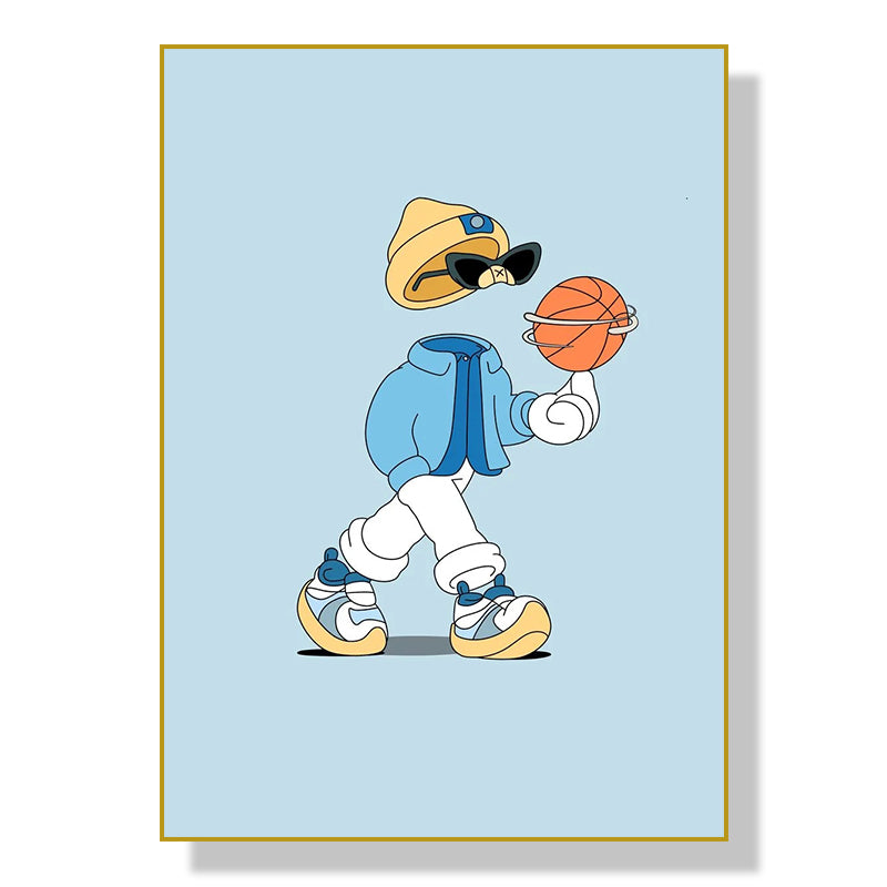 Sports Cartoon Characters Wall Art Poster Canvas Painting for Living Room