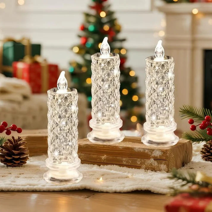 LED Flameless Candle Light with Shadow Effect for Home Decor
