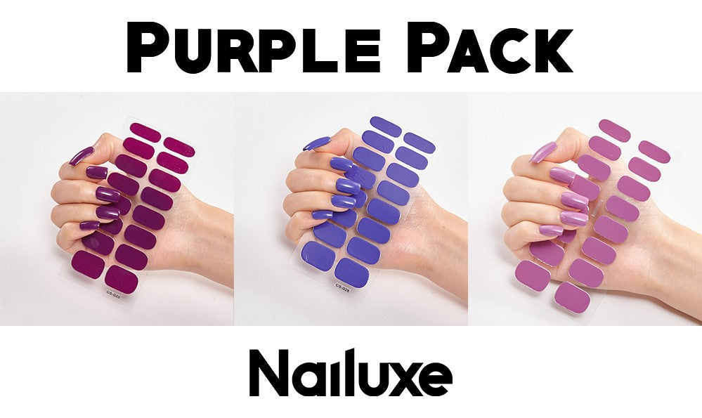 Solid Color Nail Art Wraps - 16 Piece Adhesive Nail Stickers Set