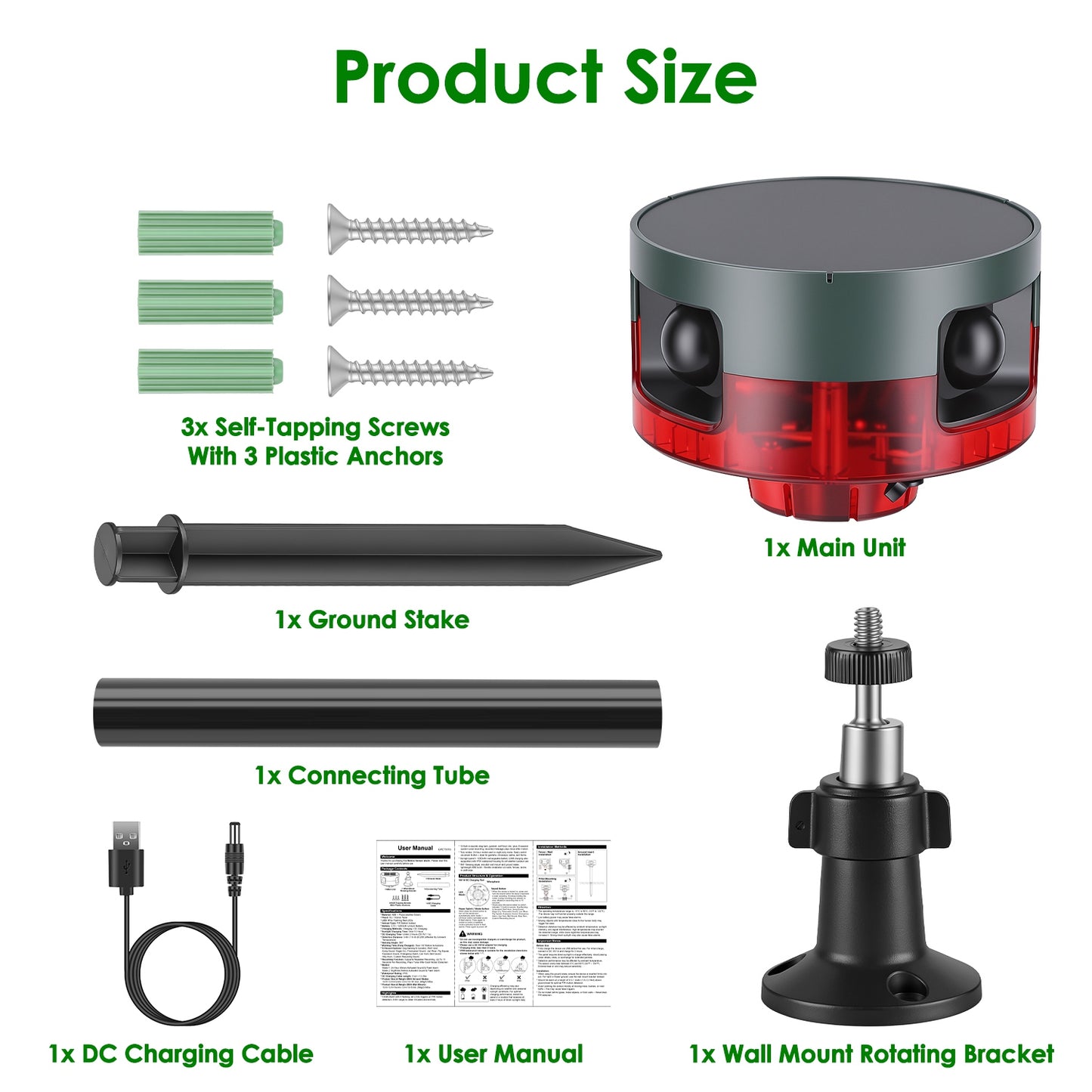 Outdoor Solar Motion Sensor Alarm 129dB with 13 Sounds & Custom Recording, Animal Deterrent, Waterproof Garden Security Light