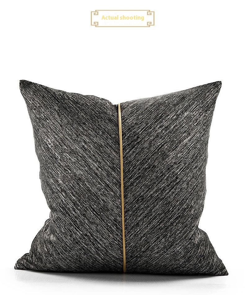 Gray 45x45cm Jacquard Pillow Cover - Chinese Style Cushion