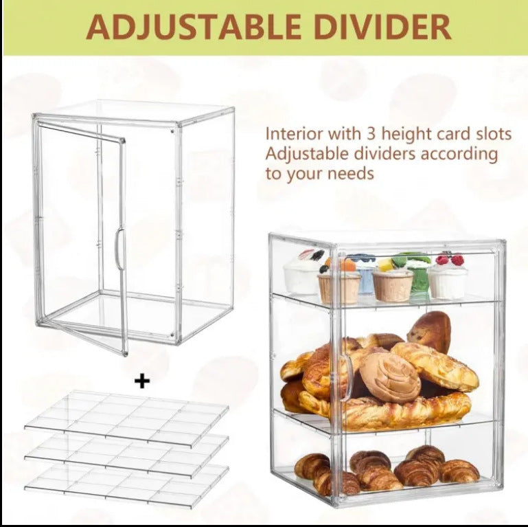 Multi-Layer Acrylic Pastry Display Stand - Transparent Bread Organizer