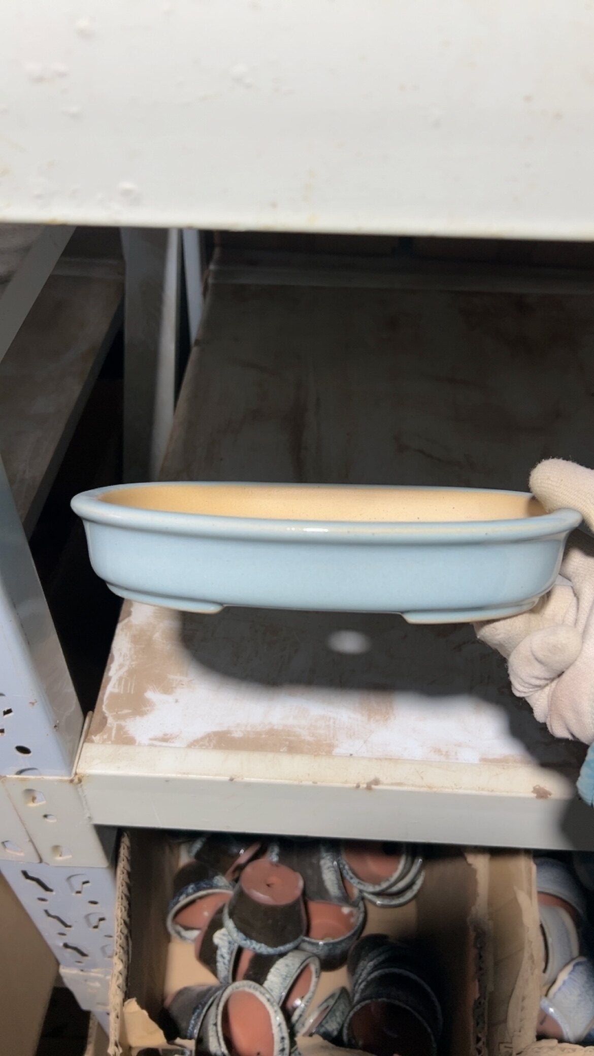 Portable Oval Yixing Clay Flower Pot for Home & Garden