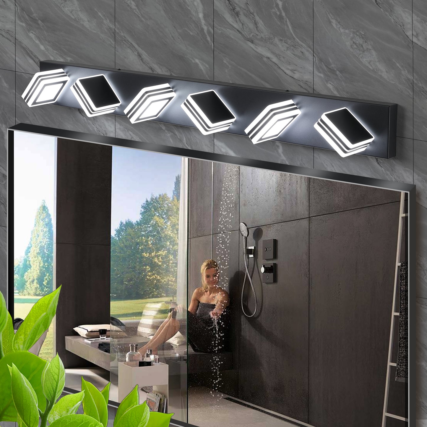 Modern 6-Light LED Vanity Light - Dimmable Wall Fixture