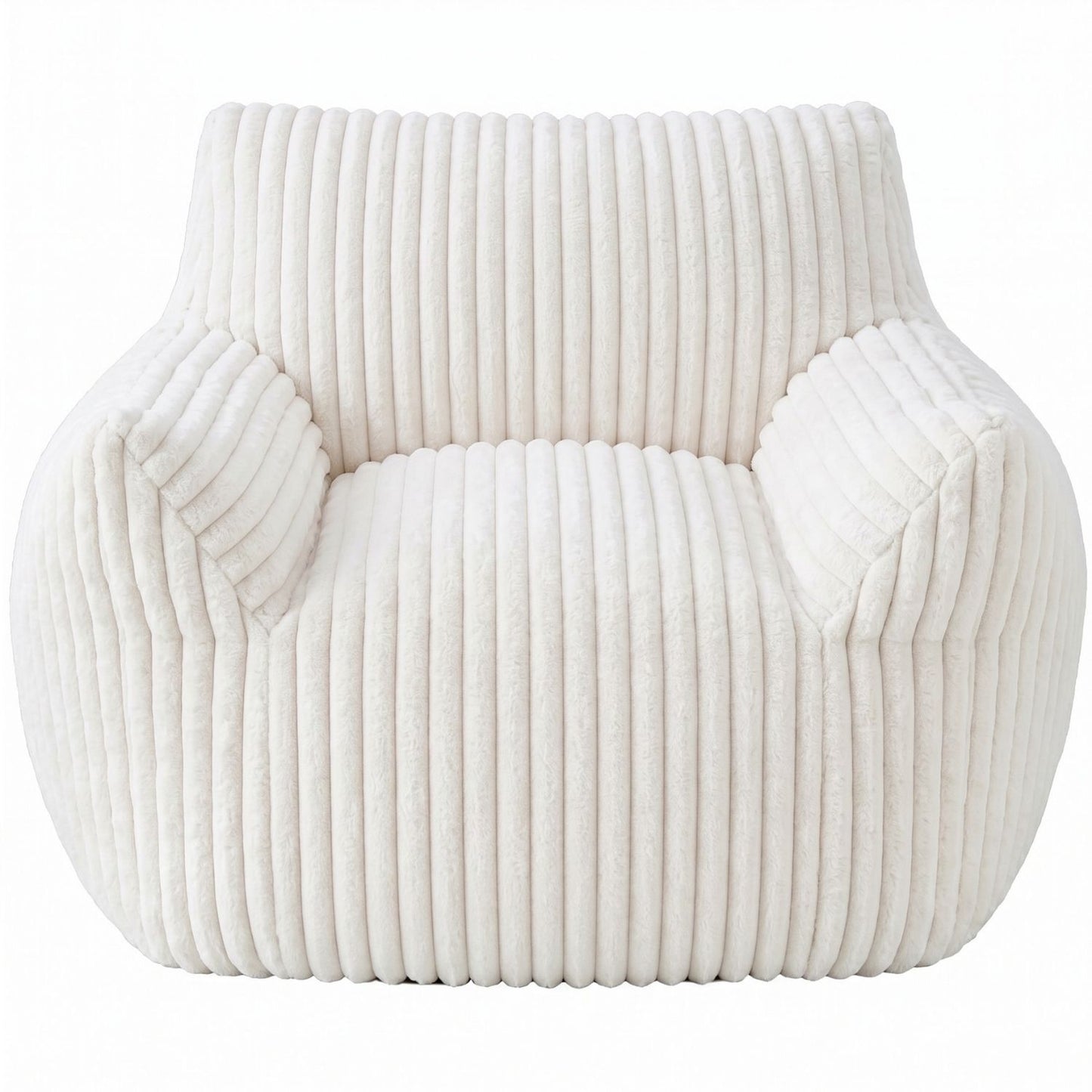 Fluffy Cloud-Style Bean Bag Lounge Chair with Armrests