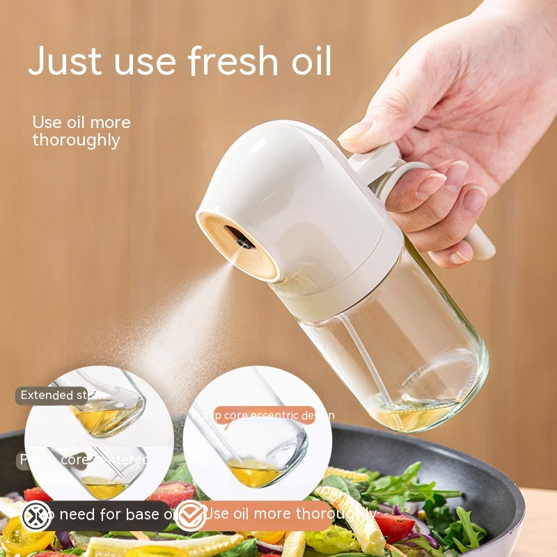 Glass Spray Oil Bottle Jar - Anti-Leakage Kitchen Oil Dispenser
