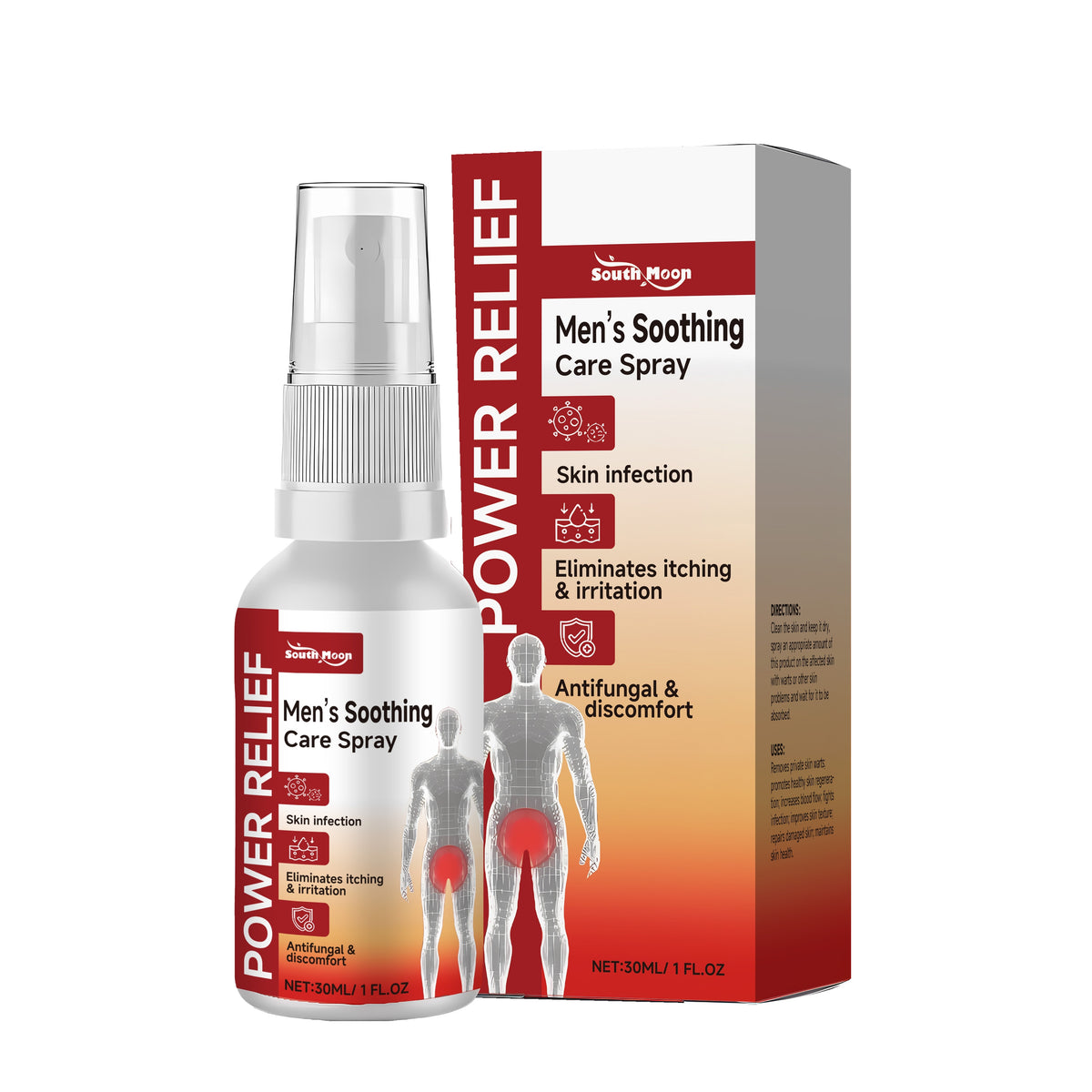 Mens Soothing Body Care Spray with Centella & Tea Tree Oil - 30ml