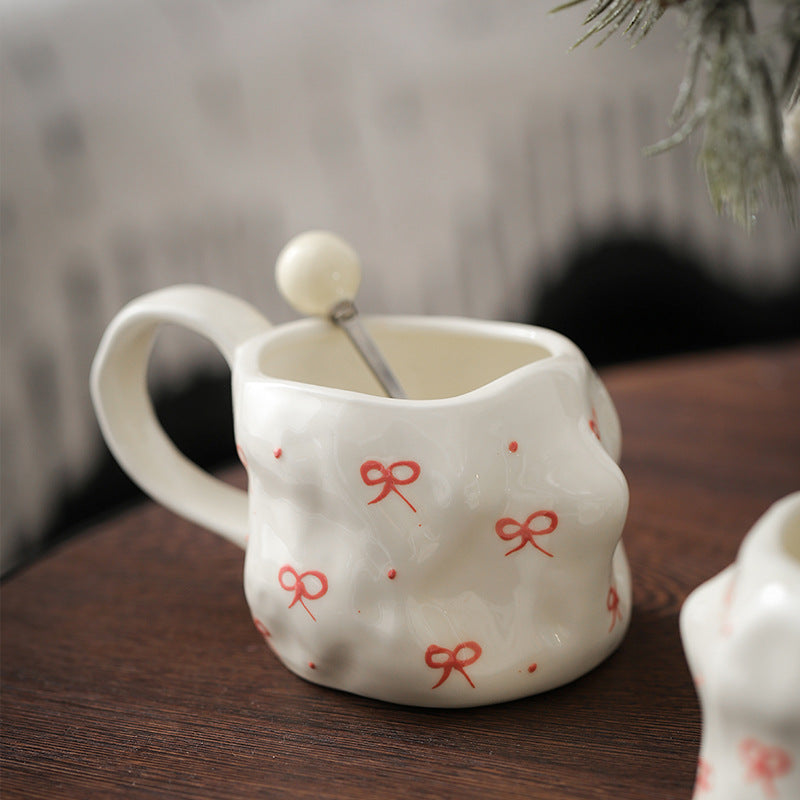 Large Capacity Hand-Painted Ceramic Mug - Heat-Resistant Drinkware