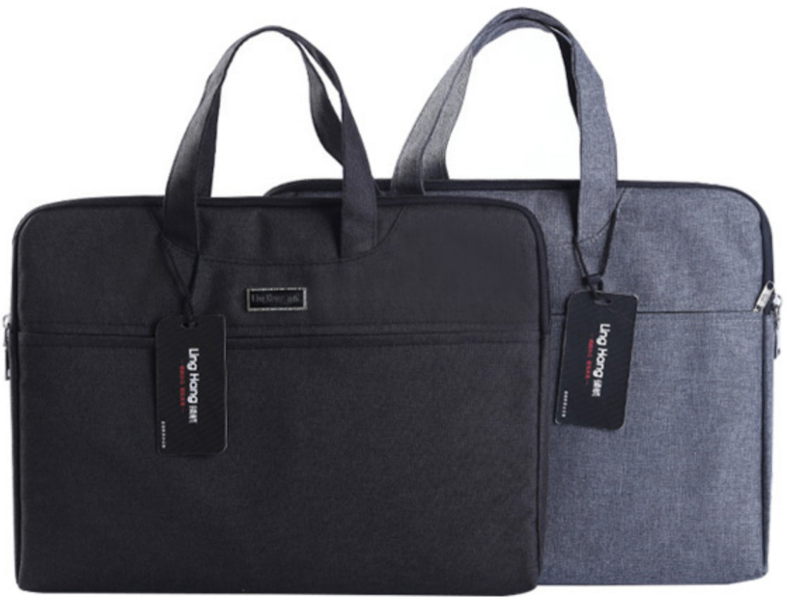 Gray Portable Document Bag with Foam Cloth - Vertical File Organizer