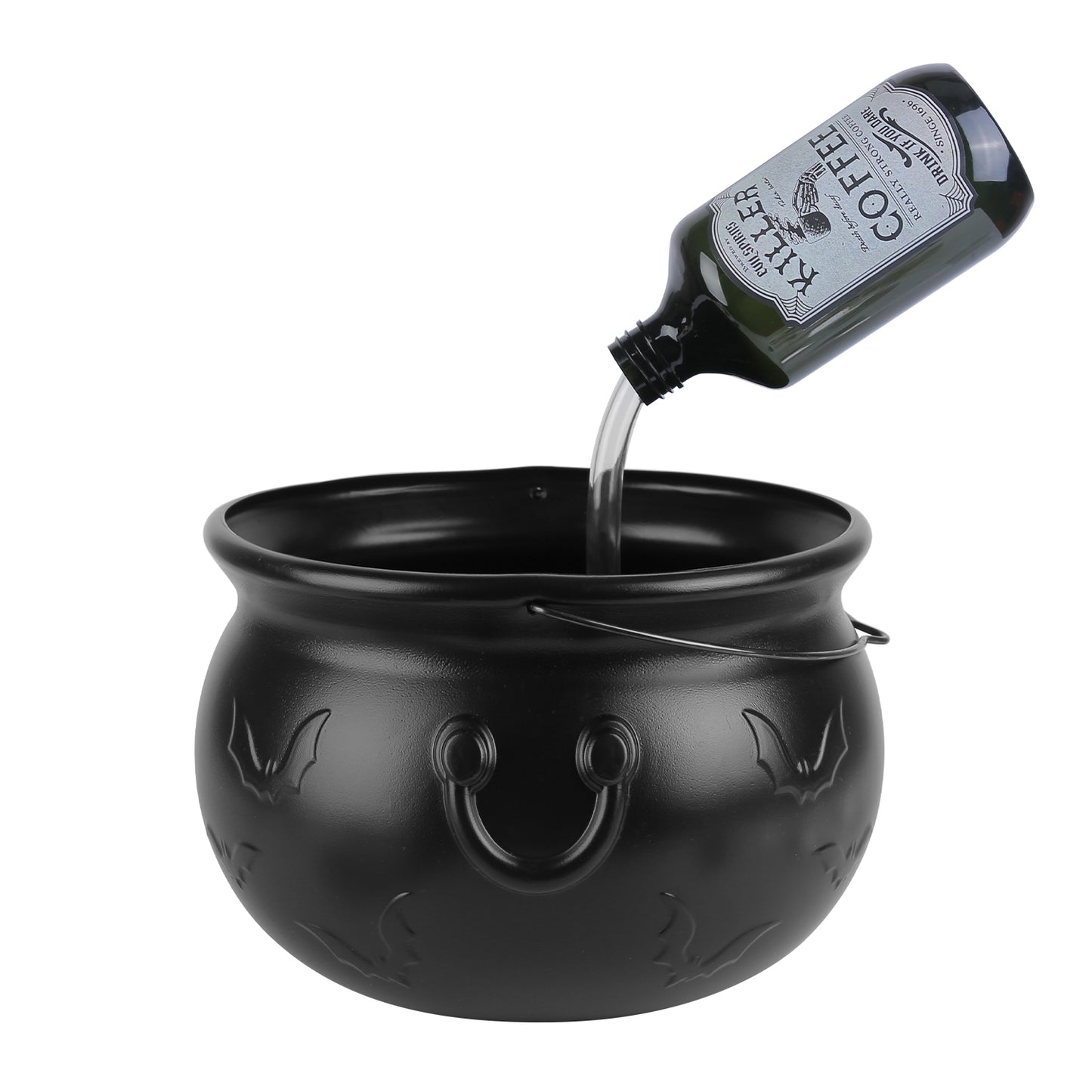 Halloween Floating Bottle Set with Cauldron & Green Mist