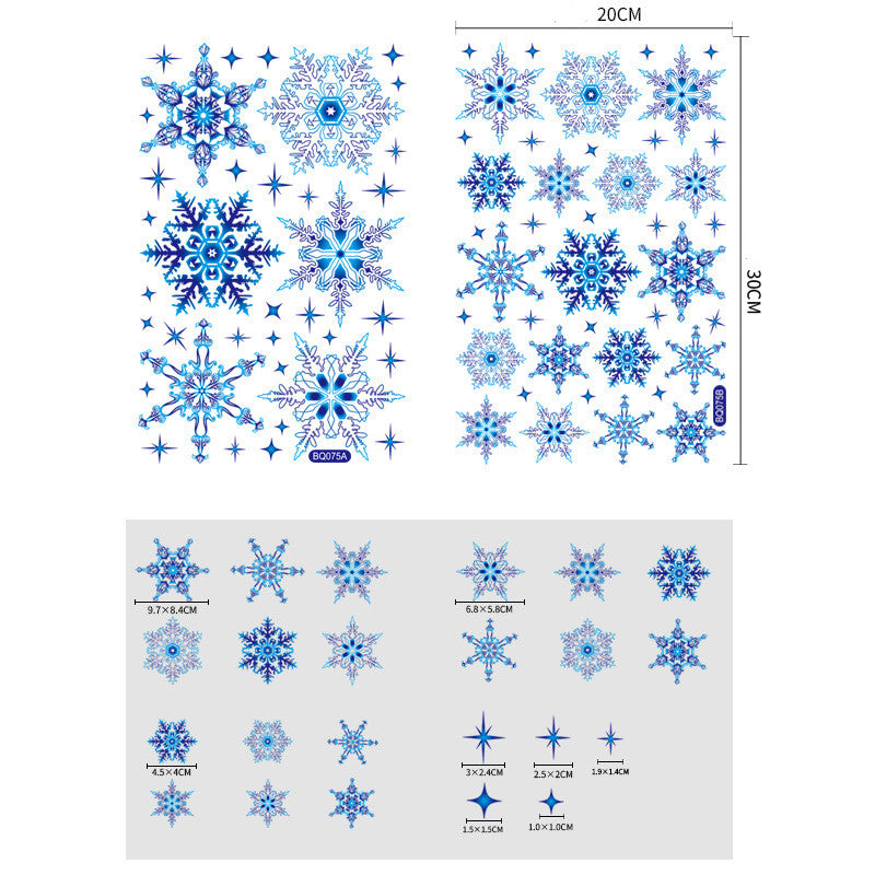Christmas Elk Snowflake Wall Stickers for Windows & Walls - Festive Home Decor