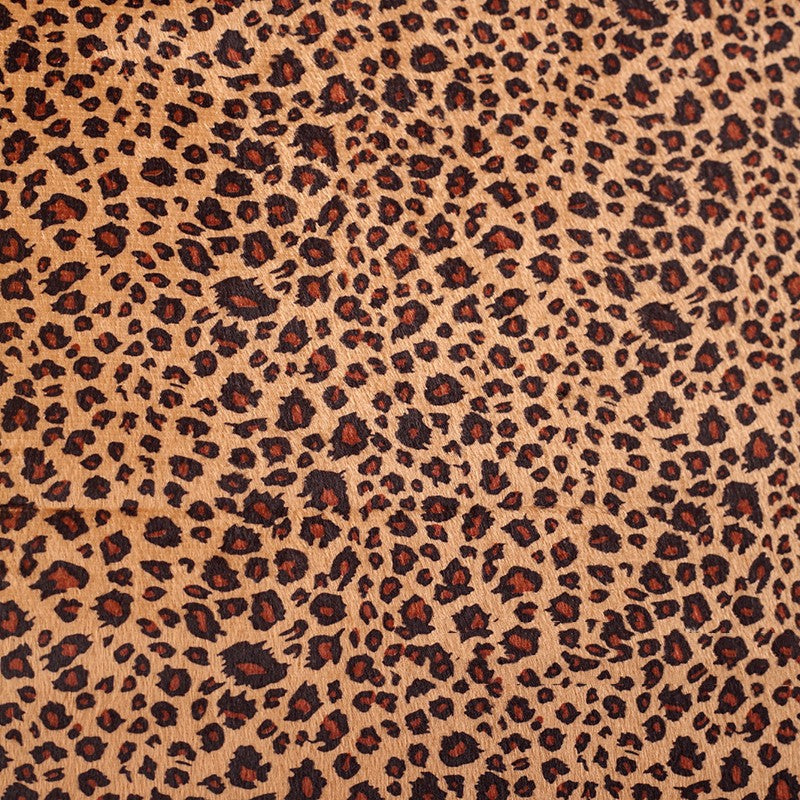 Short Plush Animal Print Fabric - Decorative Polyester Cloth for Sewing & Crafts