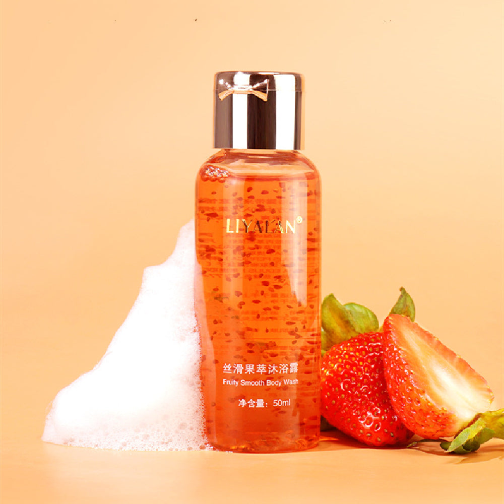 Jasmine & Strawberry Travel Body Wash Set - Moisturizing & Deep Cleaning
