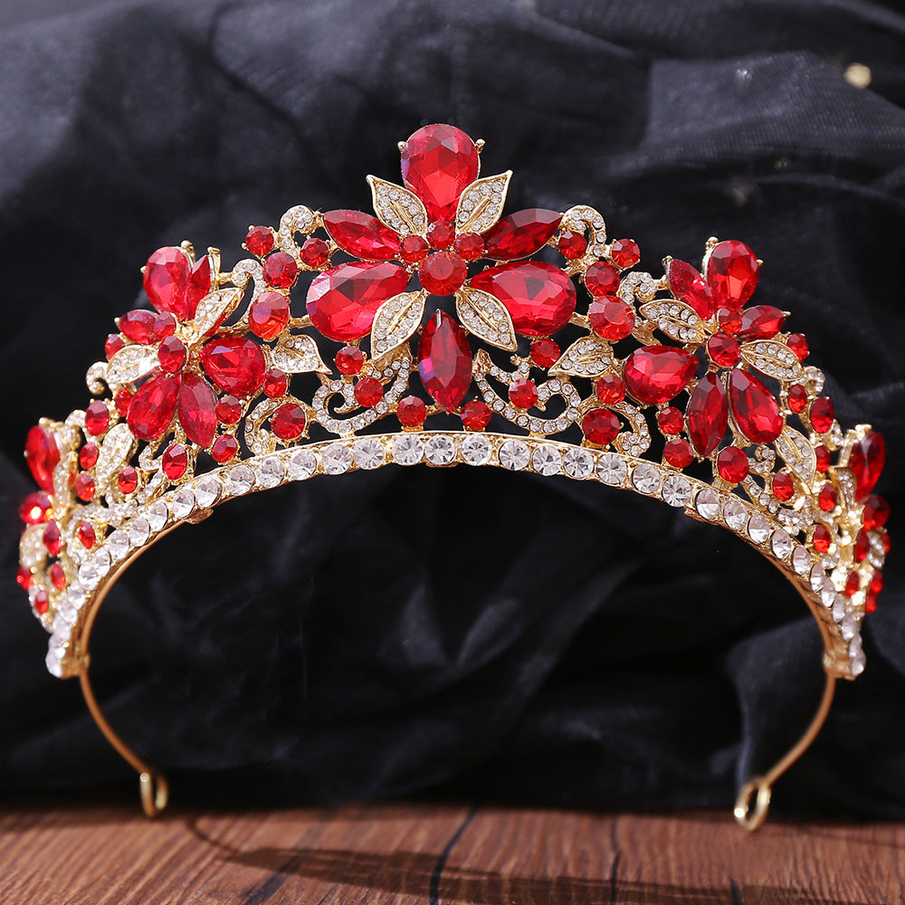 Rhinestone Crown Headband Hair Accessory - Multiple Colors