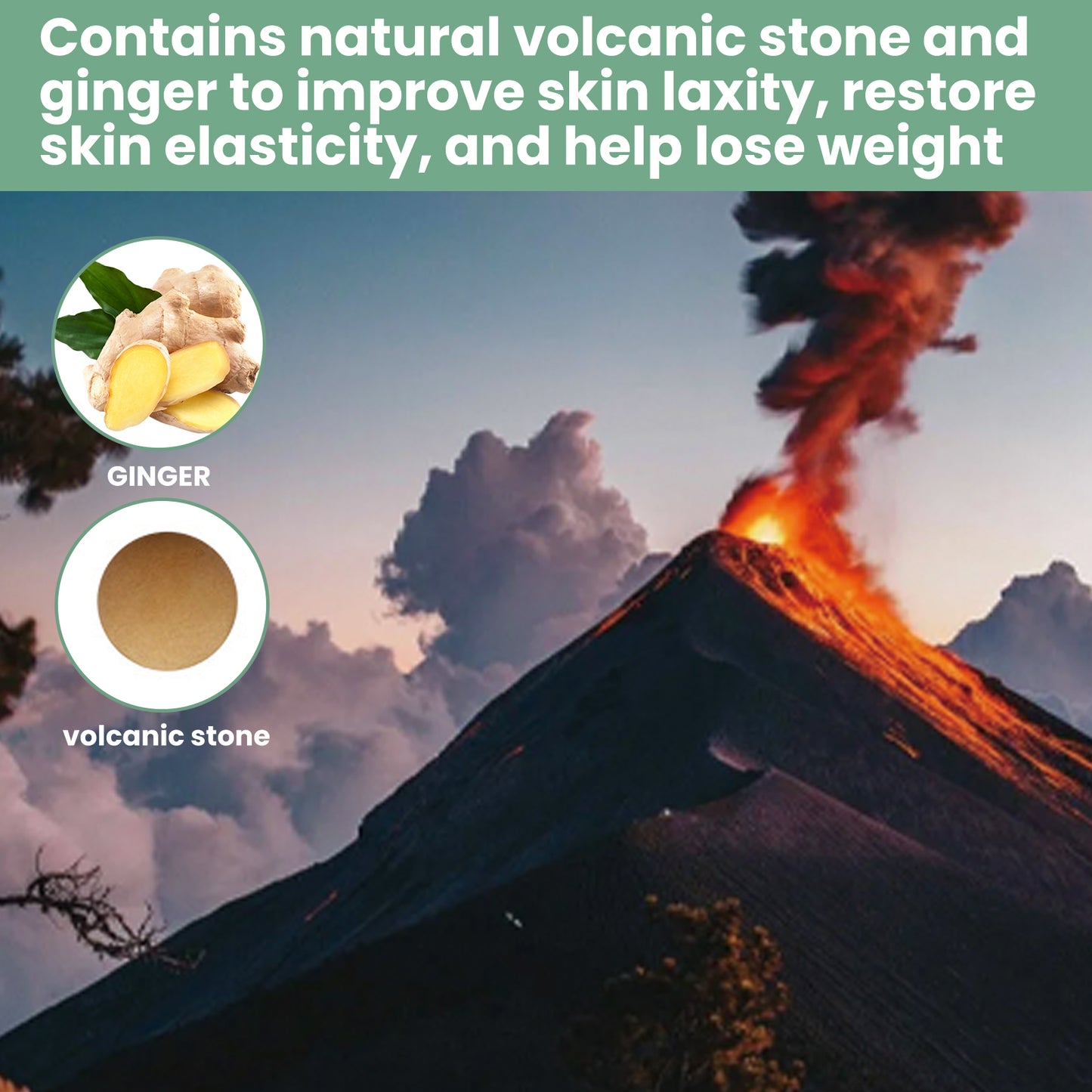 Volcanic Stone Body Sculpting Massage Ball - Ginger Infused Slimming Roller