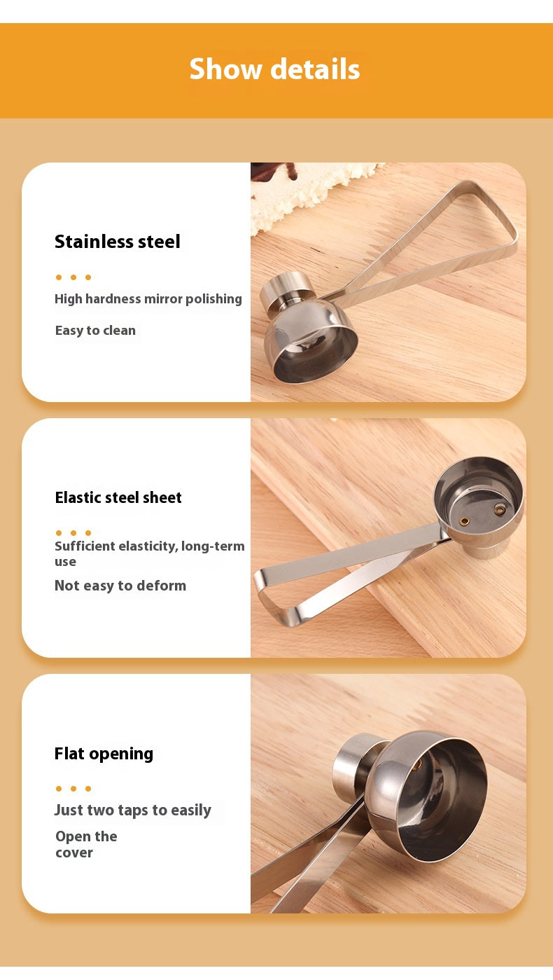 Stainless Steel Egg Knock Tool Set - Large & Small Kitchen Accessories
