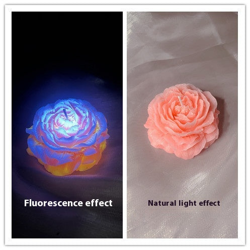 Peony Flower Candles - Fluorescent Soy Wax Handmade Aromatherapy Decor